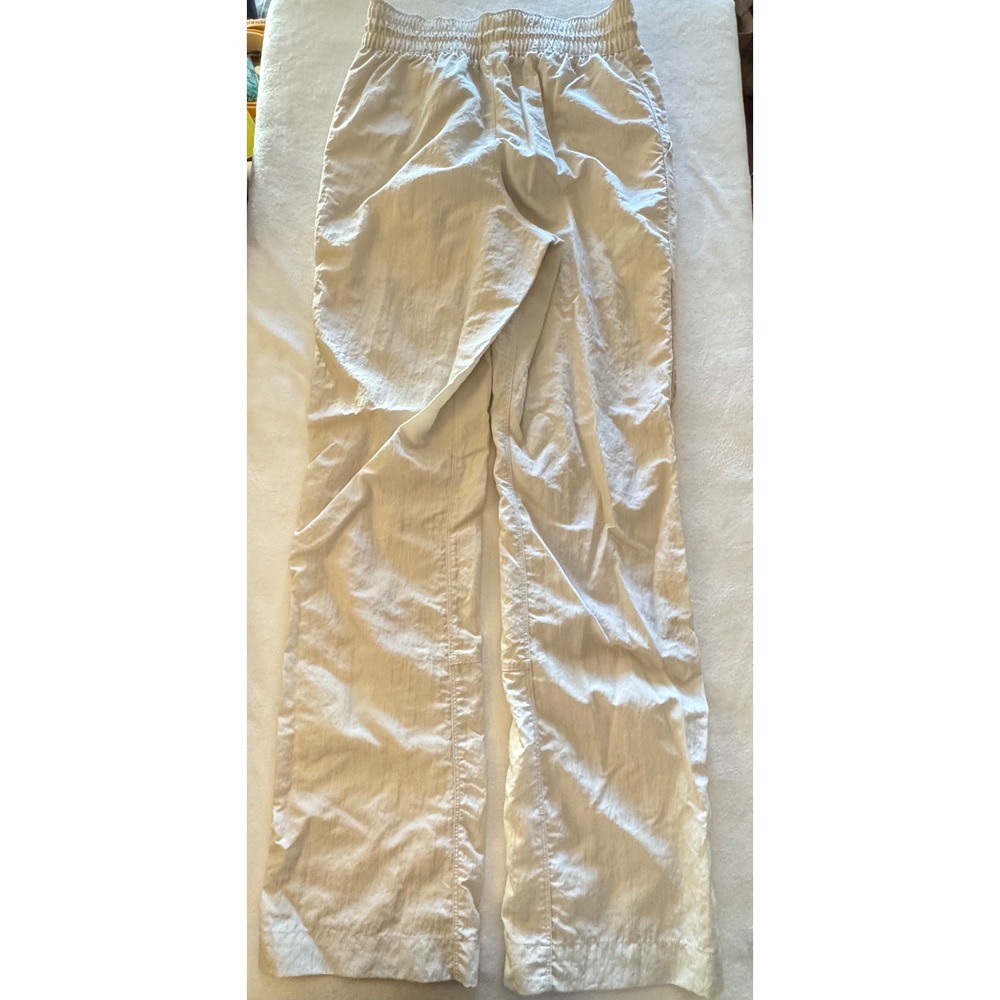 Nike Sportswear Woven High Rise Colorblock Pants Sail Tan Orange Zipper Cuffs - Picture 10 of 10